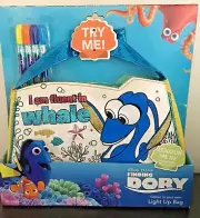 NEW TOY Activity DISNEY Finding Dory Color me in Light Up Bag 4 textas