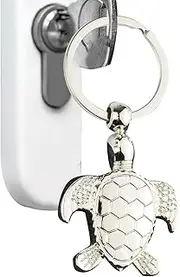 [Generic] Travel Turtle Keychain | Turtle Keyfob Funny Keychain Key Ring - Beach Keychain Portable Keyrings Pendant Purse Charm Decor for Kids, Girls, Boys, Women, Men