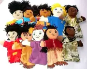 BRAND NEW WORLD PMC81 PUPPET COLLECTION Multi-Cultural 10 Piece Set BNW NEW