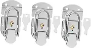 Generic Suitcase Hardware Kit 3pcs Luggage Locks Draw Latch Road Case Hardware Antitheft Latch for Travel Bag