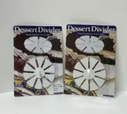 Vtg Lot/2 Pie Dessert Divider Guide Cut into 10 Equal Pieces Slices Plastic New