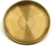 Amitofo Gold Offering Prayer Ritual Bowl Plate Great for Altar,Meditation,Incense Sticks, smudging, Candle,Crystal,Jewelry,Yoga Use (Lotus)