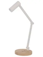 LEDlux Connor LED Table Lamp with Wireless Phone Charger in White
