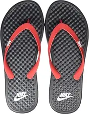 [Nike] Men's On Deck Slipper Flip Flop CU3958-007, Black/White-University Red, Size 7