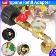 20-40LBS Cylinder QCC1 Propane Refill Elbow Adapter with Gauge 1LB Bottle Tank