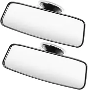iplusmile 2pcs Rearview Mirror for Babies Suction Cup Cars Mirror for Stroller Wagon Seats Glass Black