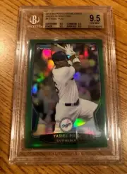 2013 Bowman Chrome Draft Green Refractors #1 Yasiel Puig BGS 9.5 GEM MINT #21/75