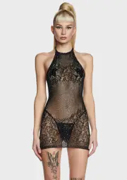 Night Come Closer Bodystocking Dress