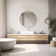Round Wall Mirror, Bathroom Mirrors for over Sink, Circle Mirror for Bathroom, E