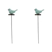 2x Metal 39cm Pot Stake Home/Garden Decorative Lawn/Porch Ornament Bird Corfu