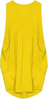 [N\P] NP Dress Female Summer Sleeveless Loose Vest Casual Medium Calfskin Dress Robe Yellow