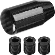ElgnAura Carbon Fiber Gear Shift Knob, Universal Manual Shift Knob, High Strength Vehicle Knob with 8/10 / 12mm Adapters for Manual Transmission