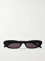 [SAINT LAURENT EYEWEAR] SAINT LAURENT EYEWEAR - Shade Oval-frame Acetate Sunglasses - Black - One size One size Black