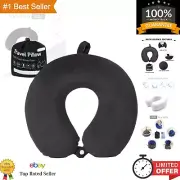 Portable Memory Foam Travel Neck Pillow - U Shaped Headrest for Flight & Car