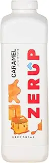 Zerup Zero Sugar Caramel Flavoured Syrup 1L Bottles, Sugar Free Syrup, Caramel Flavour Drink Mix, Low Calorie Flavourings for Milk Shakes, Cocktails, Teas, Gluten Free, Keto Friendly, Halal