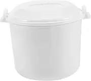 1Set Microwave Rice Cooker Reusable Food Container with Lid Efficient Cooking for Multiple Servings for Home Use and Meal Preparation Convenient Carry Handle