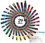 Uni posca Paint Marker Pen Fine Point Set of 29 (PC-5M) FAST EXPRESS SHIPPING