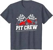 X.Style Pit Crew Car Racing Checkered Flag T-Shirt ds1647 ds2191 T-Shirt Black