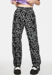 [x-Girl] Corduroy Leopard Print Pants