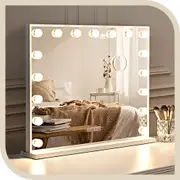 Simplus Bluetooth Vanity Makeup Mirror With Lights Hollywood LED Mirrors Stand 17 Blub White 70CM
