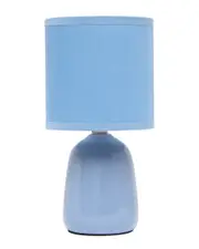 Lalia Home 10.04" Tall Traditional Ceramic Thimble Base Bedside Table Desk Lamp