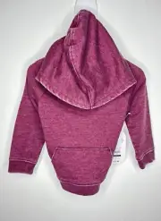 Wonder Nation Pullover Hoodie Baby Boys Size 18 Months Burgundy Long Sleeve
