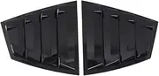 Car Accessories Compatible For Subaru WRX STi 2015 2016 2017 2018 2019 ABS Rear Window Louvers Shutters Cover Trim 2pcs(Glossy Black)