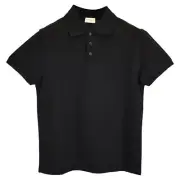 Saint Laurent Paris Cassandre Polo Shirt In Cotton Men Black S 399851