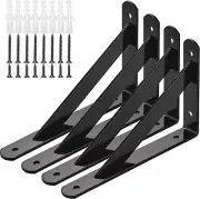 Heavy Duty Shelf Brackets, 8 in X 5 in Wall Mount L Steel Bracket for Floating S