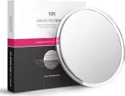 Mavoro Magnifying Mirror with Suction Cups - Triple Suction Cup Stick on Mirror