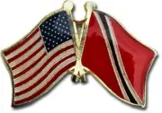 Pack of 3 USA American Trinidad Tobago Friendship Flag Bike Hat Cap lapel Pin