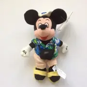 Disney Store Mini Bean Bag Tourist MICKEY MOUSE Iconic Walt Disney Plush Toy 9"