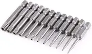 Yakamoz Torx Driver Set, 12pcs 1/4 Inch Hex Shank T5-T40 Torx Head Screw Driver Bit Set with Security Tamper Proof Star 6 Point Screwdriver Kit Tools