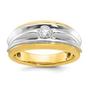 14k Two-tone Gold Men's 1/3 carat Diamond Complete Ring