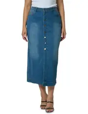 [Indigo Tonic] Jeannie Midi Skirt in Denim