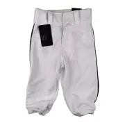 Marucci Youth Small White Baseball Pants Tapered Fit New READ Black Striped Side