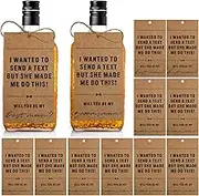 Joyfulmap 10Pcs Funny Groomsmen Proposal Cards - 4.5" x 2.5" Groomsmen Gifts & Bridesmaid Gifts for Proposal Boxes - Humorous Wedding Party Invitations - Brown
