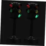 FRCOLOR 2pcs Traffic Signal Model for Early Education Traffic Signs Teaching Playset for Home and Shop Learning