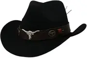[Vaveren] Cowboy Hat Cowgirl Hat for Street Cosplay Costume Props Stage Travel
