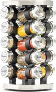 20 Jar Stainless Steel Rotating Spice Rack