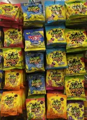LOT OF 10 Sour Patch Kids Mystery Assortment 3.5 oz bags Ships Fast!