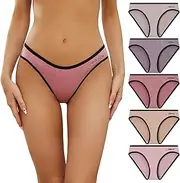 [MEIDAYAI] Sexy Bikini Underwear For Women Cheeky Panties Low Rise Hipster High Cut Stretch Breathable Soft Briefs for Ladies