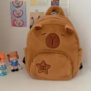 Kawaii Capybara Plush Backpack for Women Versatile Cartoon Funny Capibala Crossb