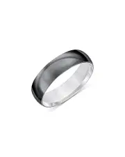 Bloomingdale's Fine Collection Men's Band in Black & White Titanium