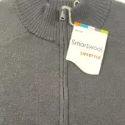 Smartwool Men's Kiva Ridge Half Zip Merino Wool Black Pullover Men's Size Medium