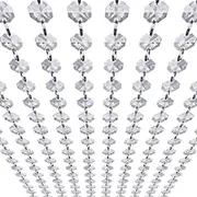 Catzon 10m Acrylic Crystal Garland Strands for Xmas Tree & Wedding Decor