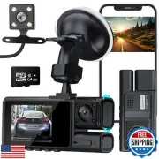 Dash Cam Front and Rear, 1080P Full HD 3 Channel Dash Camera for Cars Build i