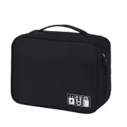 Digital Accessories Storage Bag USB Charger USB Cable U Disk Organizer Travel Bag BLACK COLOR