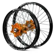 SM Pro Platinum KTM 950/990 Adventure 03-12 21"/18" Black/Orange Wheel Set