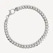 Cuban Men's Silver Chain Bracelet